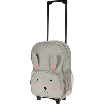 XQMAX Dětský kufr na kolečkách BUNNY 29 x 40 cm šedá KO-DG9000440seda