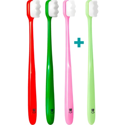 Nanosmile Colorful Ultrajemný zubní kartáček 4 ks