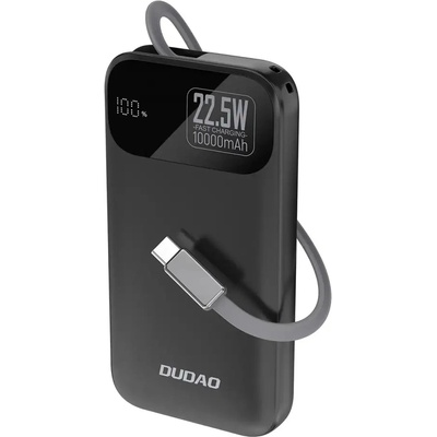 Dudao K31 Преносима батерия Powerbank 10000 mAh 22.5W PD Черен (K31_Black)