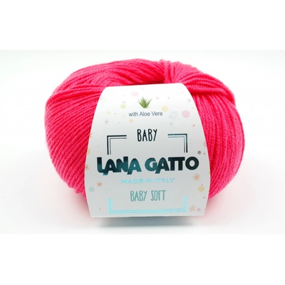 Lana Gatto pletací příze vlna merino BABY SOFT růžová korálová