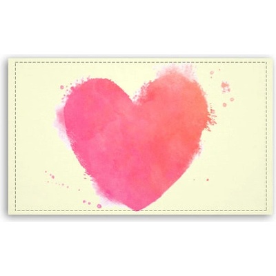 Fotoobraz 120x70 cm velký watercolor heart