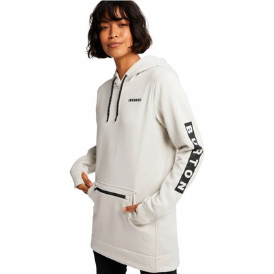 Burton Wms Oak Long Pullover Hoodie stout white heather