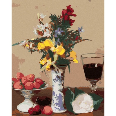 Zuty Malování podle čísel ZÁTIŠÍ ZASNOUBENÍ HENRI FANTIN LATOUR