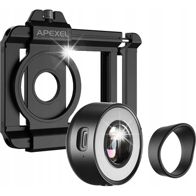 Apexel Objektív na telefón Jewelens Makro Zoom 120 x LED podsvietenie
