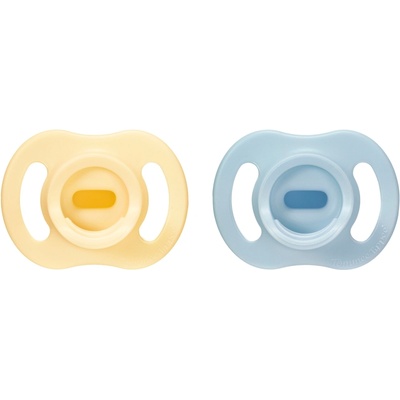 Tommee Tippee Ортодонтични залъгалки Tommee Tippee - Ultra Light Stay Put, 0-6 м, 2 броя, жълта/синя (433594)