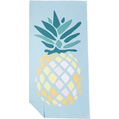 Nayavita Funkční plážová osuška Ananas 160 x 80 cm modrá