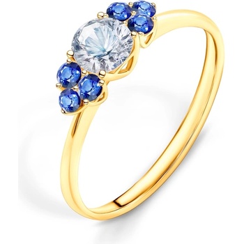 SAVICKI Годежен пръстен Fairytale: злато, бял сапфир