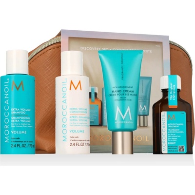 Moroccanoil Volume Moroccanoil Extra Volume Shampoo 70 ml šampón pre objem 70 ml + Moroccanoil Extra Volume Conditioner 70 ml objemový kondicionér pre jemné vlasy bez objemu 70 ml + Moroccanoil Treatm