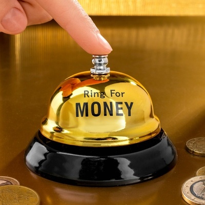 014932 Stolní zvonek Ring for Money