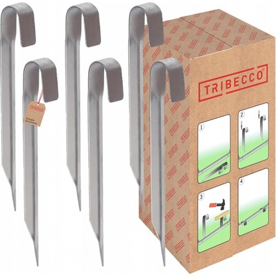 Kotvy pro trampolínu Tribecco KWT 02 3 mm, stříbrné, 6 kusů