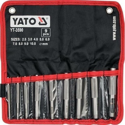 Yato Sada průbojníků na kůži 9 ks - YT-3590