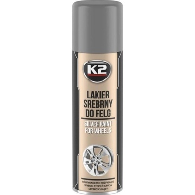 K2 SILVER LACQUER FOR WHEELS RALLY 500 ml - stříbrný lak na kola