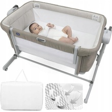CHICCO Postieľka Next2Me Magic Evo Desert Taupe