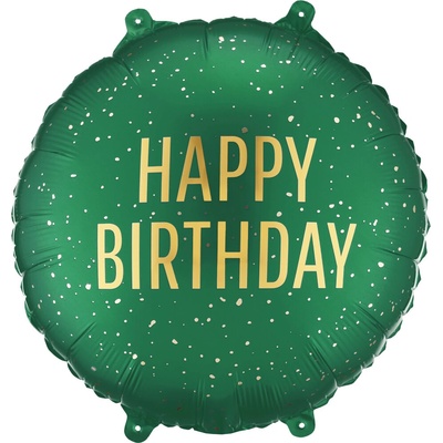 PartyDeco Balónek fóliový HB zelený 35x35 cm