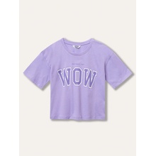 Winkiki kids Wear dívčí tričko s krátkým rukávem Wow liliová