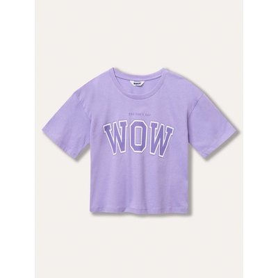 Winkiki kids Wear dívčí tričko s krátkým rukávem Wow liliová