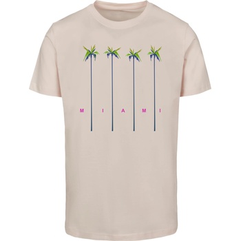 Mister Tee Тениска Miami Palms Tee pink marshmallow XXLUB-MT2404-02042 - Тъмносив, размер M