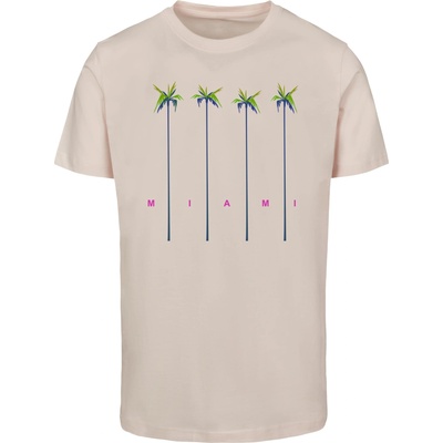 Mister Tee Тениска Miami Palms Tee pink marshmallow XXLUB-MT2404-02042 - Тъмносив, размер M