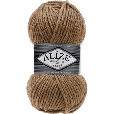 Alize Superlana maxi 466 hnědá