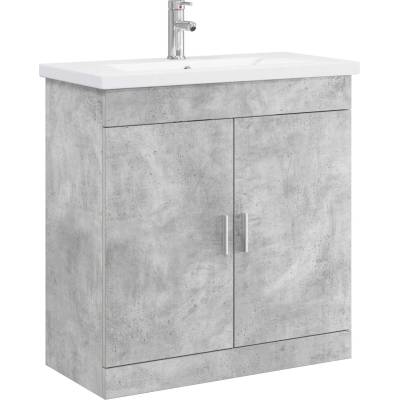 vidaXL Комплект мебели за баня Бетонно сиво 81 x 40 x 84, 5 см (3404361)