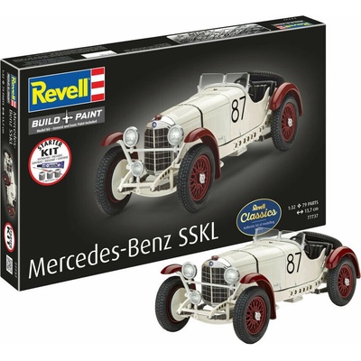 Mercedes-Benz SSKL - obsahuje barvy a lepidlo - Revell Starter Kit 77737 1:32