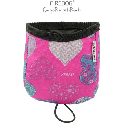Firedog QuickReward vrecko na maškrty nylon Fuchsia Hearts