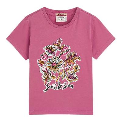 Тениска Scotch & soda 182086 short sleeve T-shirt - Pink (Rose Violet)