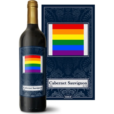 Sablio Dúhová vlajka Cabernet Sauvignon Červené víno 12 % 0,75 l (holá fľaša)