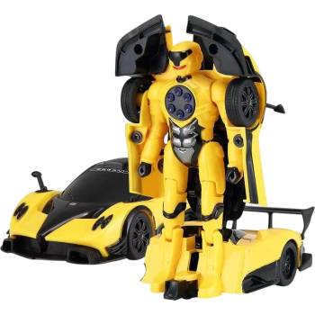 Rastar Метална играчка Rastar - Трансформиращ се робот/Pagani Zonda R, 1: 32, жълта (Ras61900_Galben)