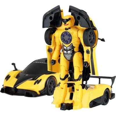 Rastar Метална играчка Rastar - Трансформиращ се робот/Pagani Zonda R, 1: 32, жълта (Ras61900_Galben)