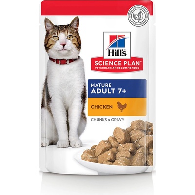 Hill's Science Plan kapsičky pro starší kočky s kuřecím 48 x 85 g