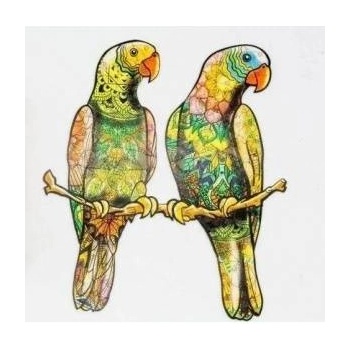 PuzzleOK Wooden puzzles eco 82 Wavy parrots A4