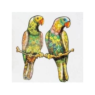 PuzzleOK Wooden puzzles eco 82 Wavy parrots A4