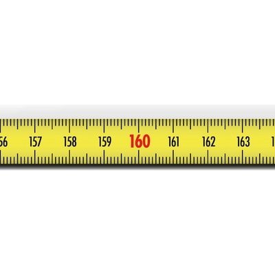 Richter SK528SA Nalepovací metr ocelový žlutá 2m s nulou vlevo