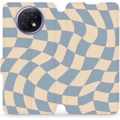 Mobiwear - Xiaomi Redmi Note 9T - VA59S Modrá a béžová šachovnice