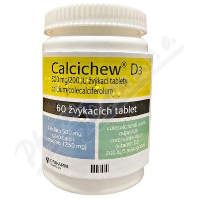 Calcichew D3 500mg/200IU mnd.60 tabliet