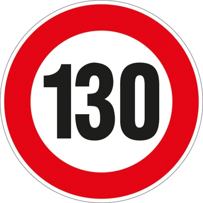 Walteco Značka rychlosti 130km, 150x150mm, samolepka Množství: 1 ks , 20171