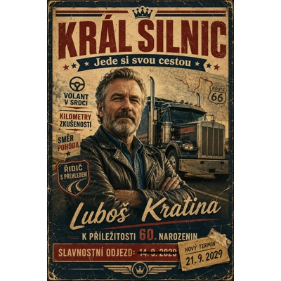 Bezvadary.cz | Plakát krále silnic s vlastní fotografií - A3 (42x30cm) rp4