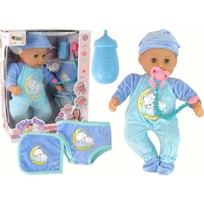 LeanToys Baby Doll Sound Pacifier Bib Blue Pyžamo Kitty