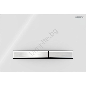 Geberit 115.788. 11.2- Бутон за смиване Sigma50 24, 6x16, 4 cm бял/матов хром (GB0024)