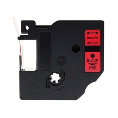 Alternatívna páska Dymo 40917, S0720720, 9 mm x 7 m čierna tlač / červený podklad