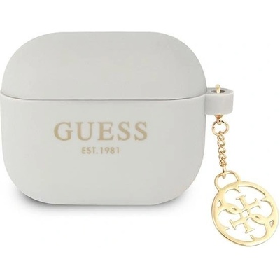 Guess Калъф Guess GUA3LSC4EG за AirPods 3, сив, Silicone Charm 4G Collection (GUE001949-0)