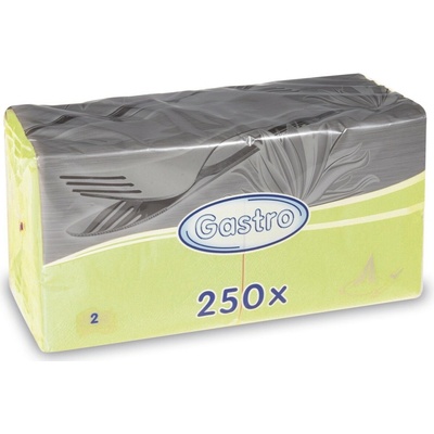 Gastro 85917 servítky 2V svetlozelené 250ks 24x24cm