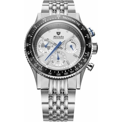 Nivada Grenchen Chronoking Meca Racing Grey - Inter. Bezel - Beads of Rice