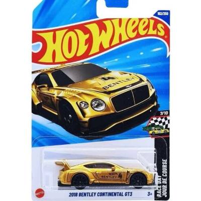 Mattel Hot Wheels 2018 Bentley Continental GT3 zlaté