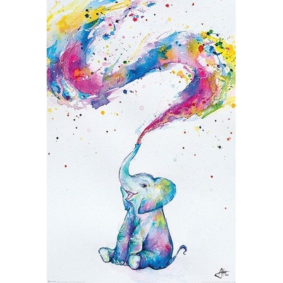 Plagát, Obraz - Baby Elephant - Spring Marc Allante, 61 × 91.5 cm