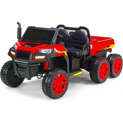 Daimex elektrické autíčko Farmer Truck šestikolový 4x motor 24V/200W dvoumístné červená