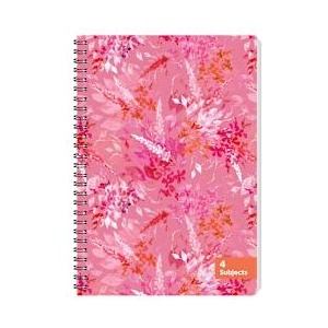 Sentio Тетрадка със спирала B5, 140 листа, 4 теми Pink Flowers