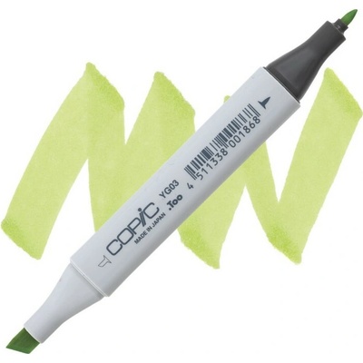 Lihová fixa COPIC Classic oboustranná Fine & Chisel, Yellow green (YG03)
