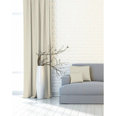 Výpredaj Dekoračné látky, Blackout Jednofarebný 150 cm, krémová 280 x 85 cm